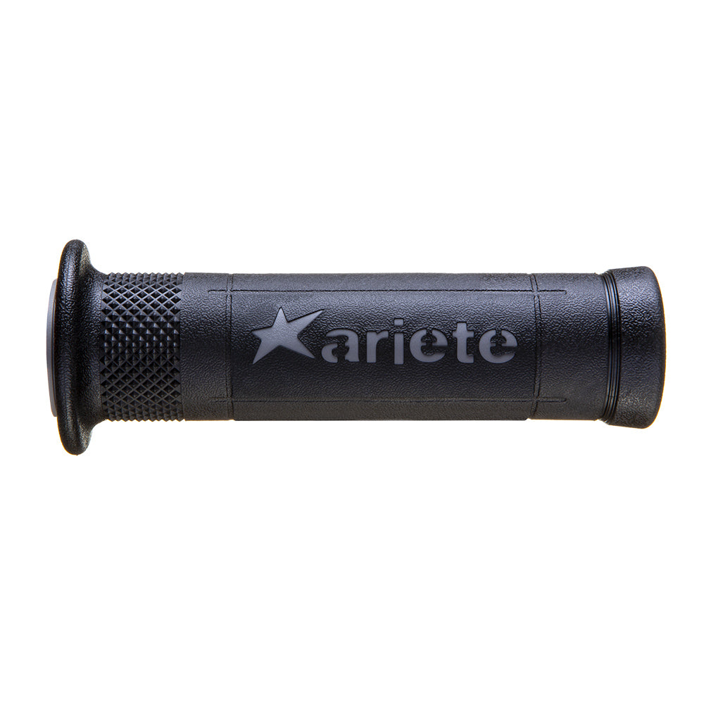 ARIETE MOTORCYCLE HAND GRIPS - ROAD - ARIRAM - BLACK GREY