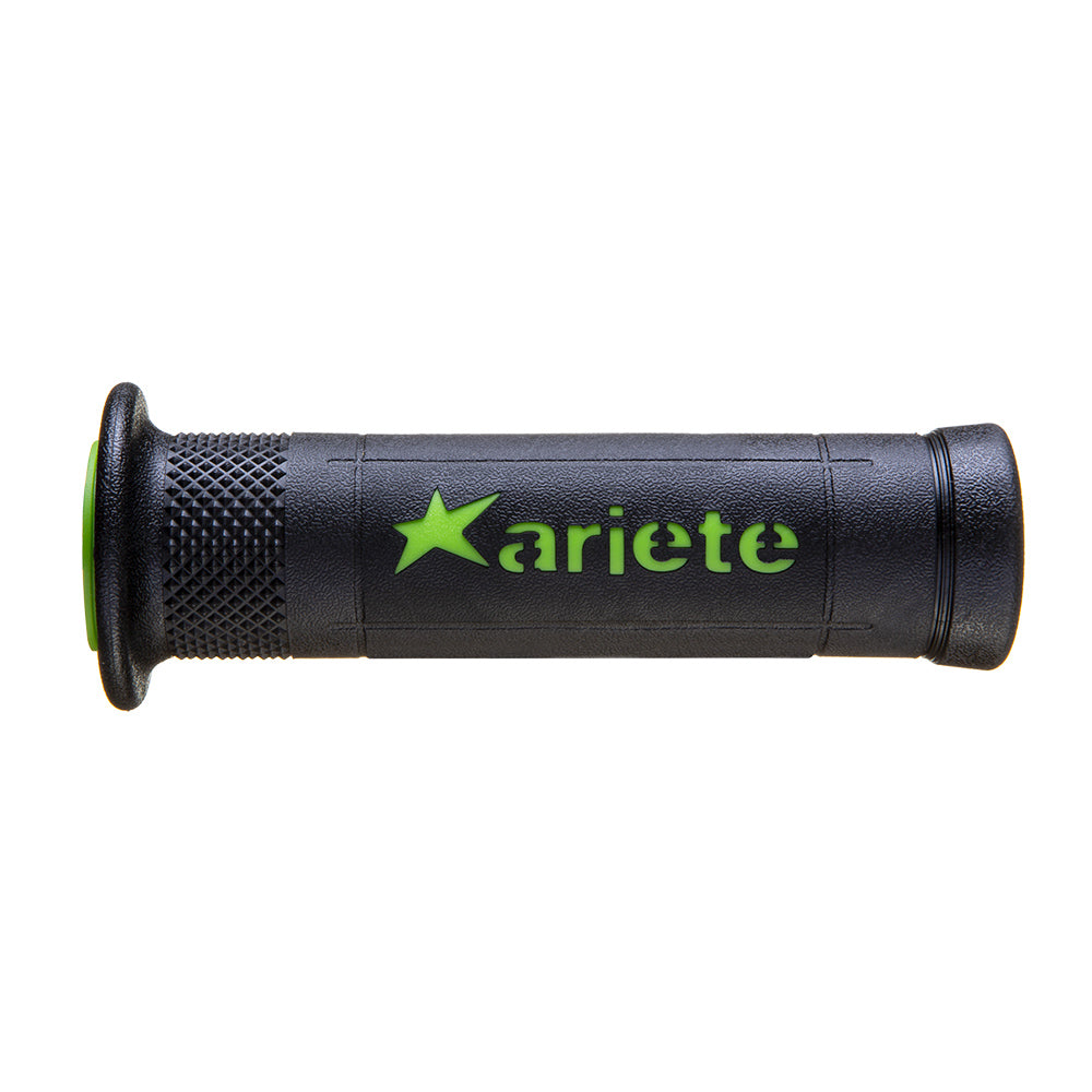 ARIETE MOTORCYCLE HAND GRIPS - ROAD - ARIRAM - BLACK GREEN