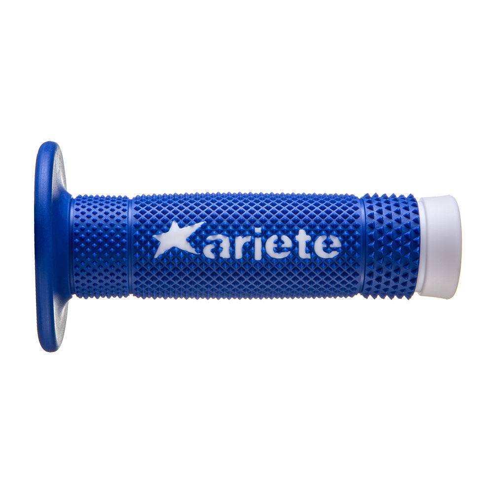 ARIETE MOTORCYCLE HAND GRIPS - OFF ROAD - VULCAN - BLUE WHITE