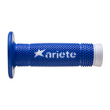 ARIETE MOTORCYCLE HAND GRIPS - OFF ROAD - VULCAN - BLUE WHITE