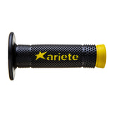 ARIETE MOTORCYCLE HAND GRIPS - OFF ROAD - VULCAN - BLACK YELLOW