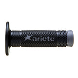 ARIETE MOTORCYCLE HAND GRIPS - OFF ROAD - VULCAN - BLACK GREY