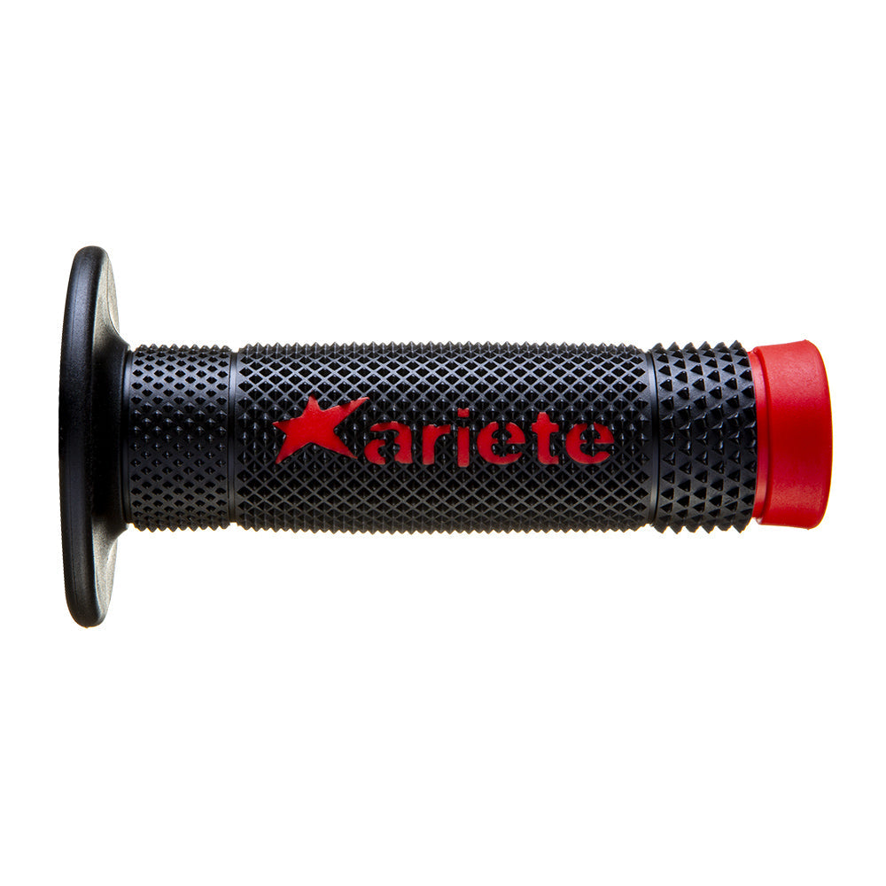 ARIETE MOTORCYCLE HAND GRIPS - OFF ROAD - VULCAN - BLACK RED