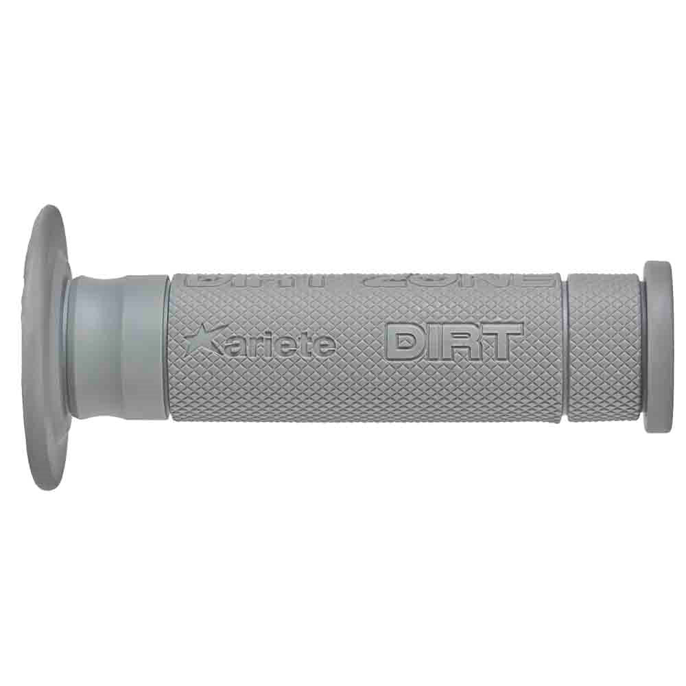 ARIETE MOTORCYCLE HAND GRIPS - OFF ROAD - DIRT ZONE 135mm Open End - GRAY