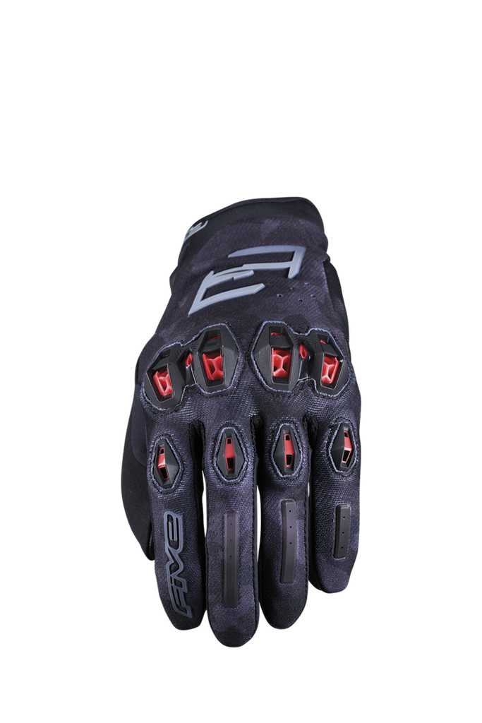 Five Stunt Evo 2 Gloves - Camo Black/Red
