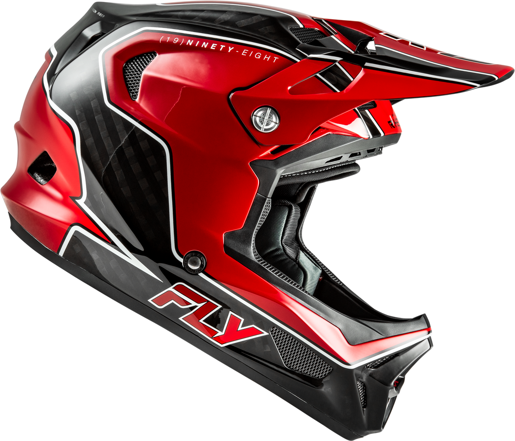 Fly Racing Werx-R MTB/BMX Flow Helmet - Black Carbon/Red