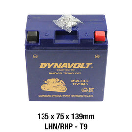 DYNAVOLT MG9L-3B-C BATTERY 12V AGM Nano Gel 9Ah