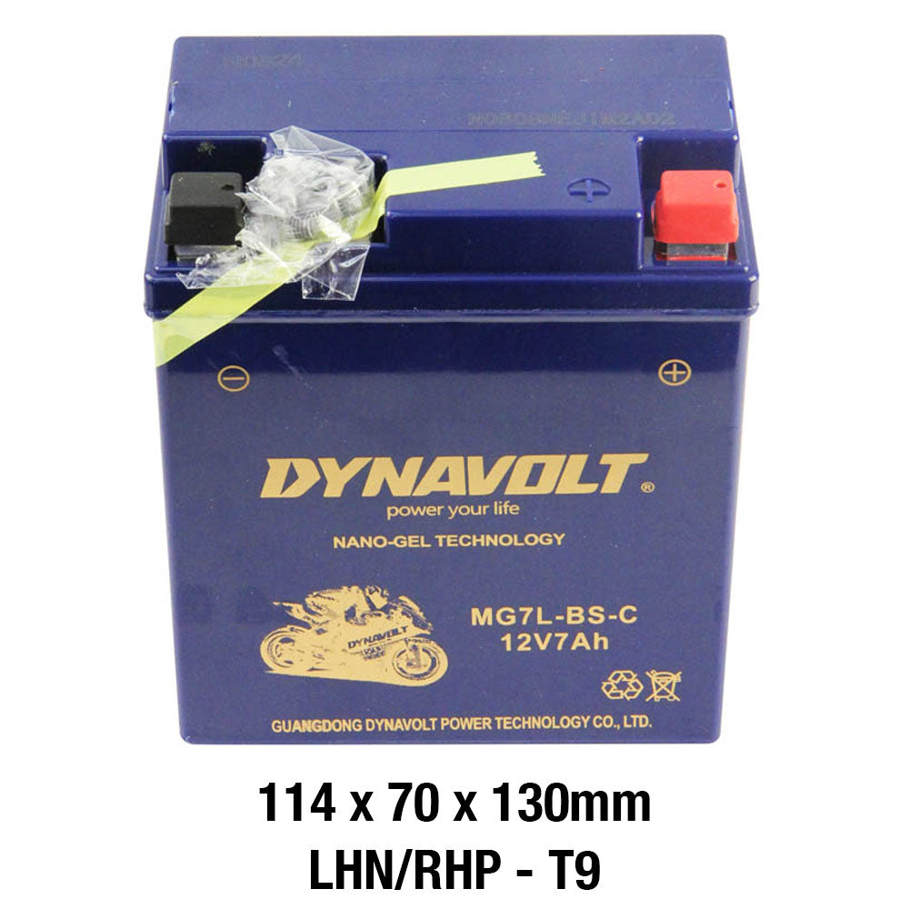 DYNAVOLT MG7L-BS-C BATTERY 12V AGM Nano Gel 7Ah