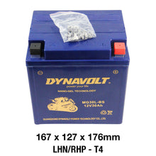 Load image into Gallery viewer, DYNAVOLT MG30L-BS BATTERY 12V AGM FA Nano Gel 30Ah