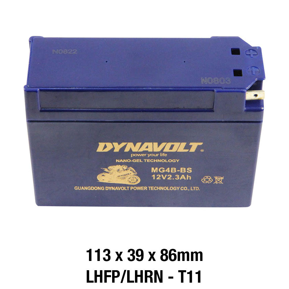 DYNAVOLT MG4B-BS BATTERY 12V AGM FA Nano Gel  2.3Ah