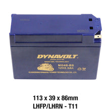 Load image into Gallery viewer, DYNAVOLT MG4B-BS BATTERY 12V AGM FA Nano Gel  2.3Ah