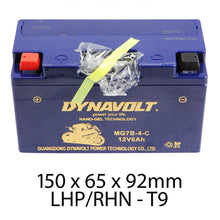 Load image into Gallery viewer, DYNAVOLT MG7B-4-C BATTERY 12V AGM FA Nano Gel 6Ah