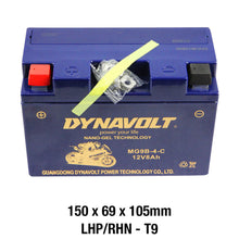 Load image into Gallery viewer, DYNAVOLT MG9B-4-C BATTERY 12V AGM FA Nano Gel 8Ah