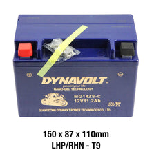 Load image into Gallery viewer, DYNAVOLT MG14ZS-C BATTERY 12V AGM FA Nano Gel 12Ah