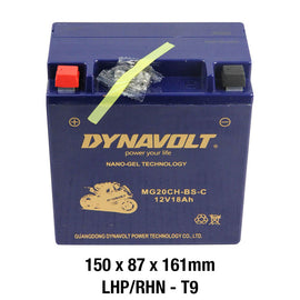 DYNAVOLT MG20CH-BS-C BATTERY 12V AGM FA Nano Gel 18Ah