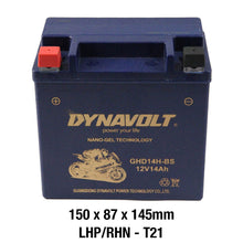 Load image into Gallery viewer, DYNAVOLT GHD14H-BS BATTERY 12V AGM FA Nano Gel 14Ah