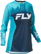Load image into Gallery viewer, Fly Racing 2026 Women's Lite MX Jersey - Aqua/Navy/White