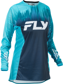 Fly Racing 2026 Women's Lite MX Jersey - Aqua/Navy/White