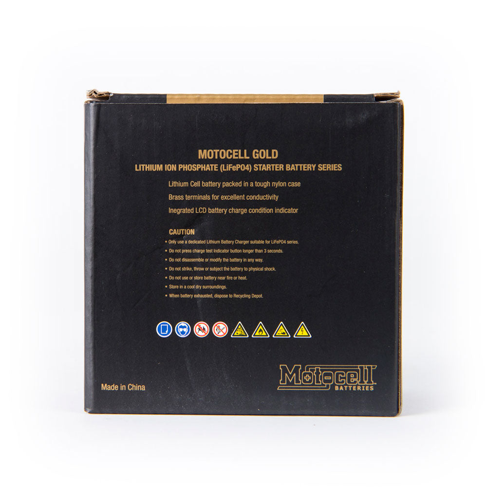 MOTOCELL LITHIUM GOLD MLG01 BATTERY 24WH LiFePO4