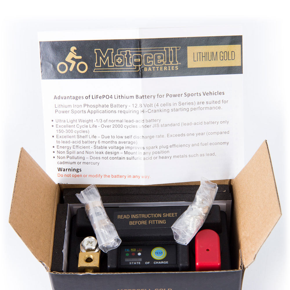 MOTOCELL LITHIUM GOLD MLG7L BATTERY 24WH LiFePO4