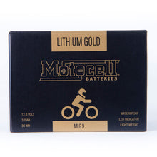 Load image into Gallery viewer, MOTOCELL LITHIUM GOLD MLG9 BATTERY 36WH LiFePO4