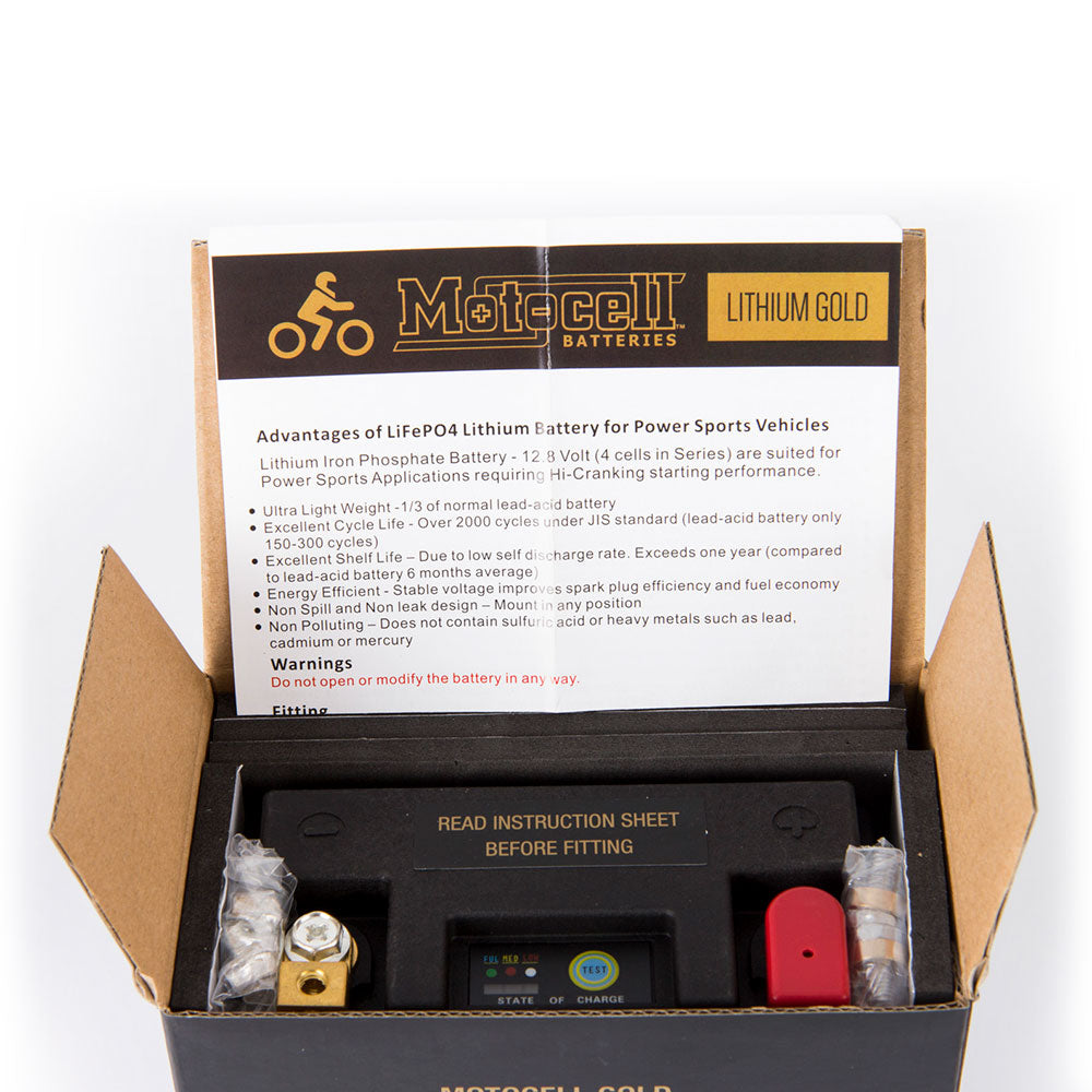 MOTOCELL LITHIUM GOLD MLG14BL BATTERY 48WH LiFePO4