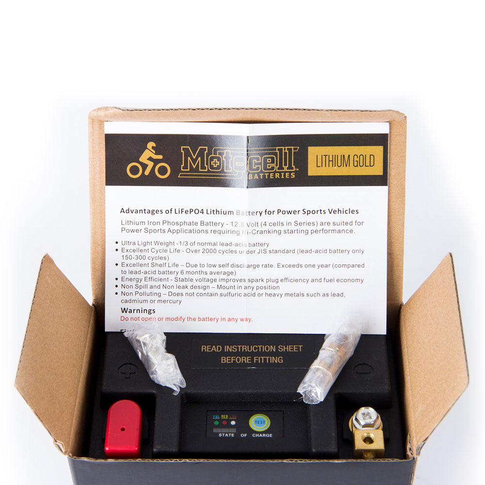 MOTOCELL LITHIUM GOLD MLG14 BATTERY 48WH LiFePO4