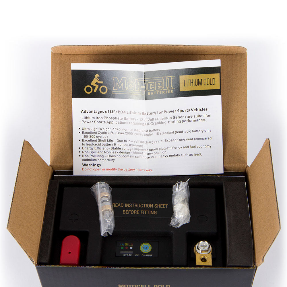 MOTOCELL LITHIUM GOLD MLG18 BATTERY 60WH LiFePO4
