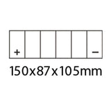 ROADSTAR CTX9-BS BATTERY 12V MF  8Ah