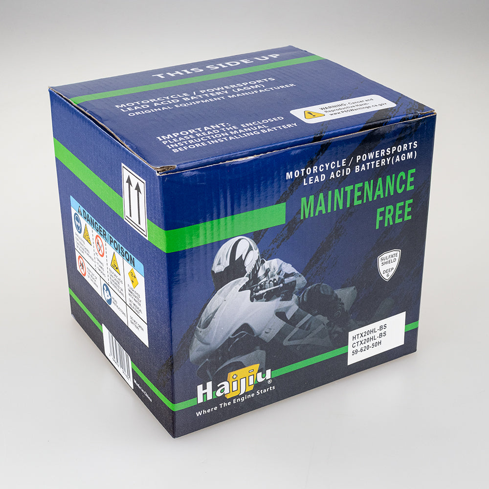 ROADSTAR CTX20HL-BS or HTX20HL-BS BATTERY 12V MF Heavy Duty  18Ah