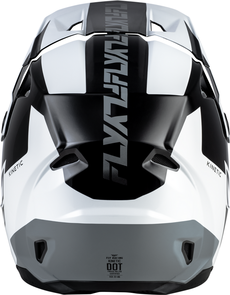 Fly Racing Kinetic Crest Helmet - Black/White/Grey