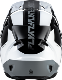 Fly Racing Kinetic Crest Helmet - Black/White/Grey
