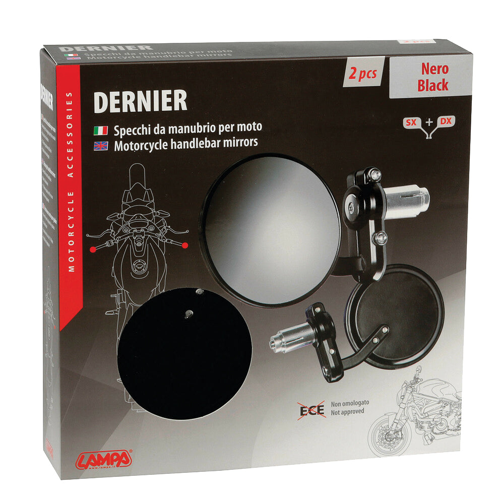 LAMPA DERNIER BAR END MIRROR SET - BLACK