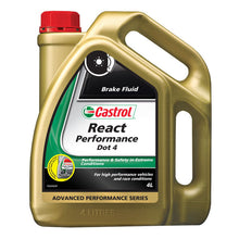 Load image into Gallery viewer, Castrol Brake Fluid React Performance Dot 4 4 Litre