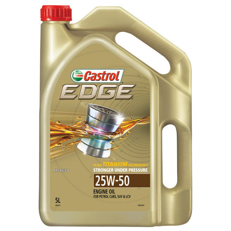 Castrol Edge Titanium 25W-50 Motorcycle Oil - 5L