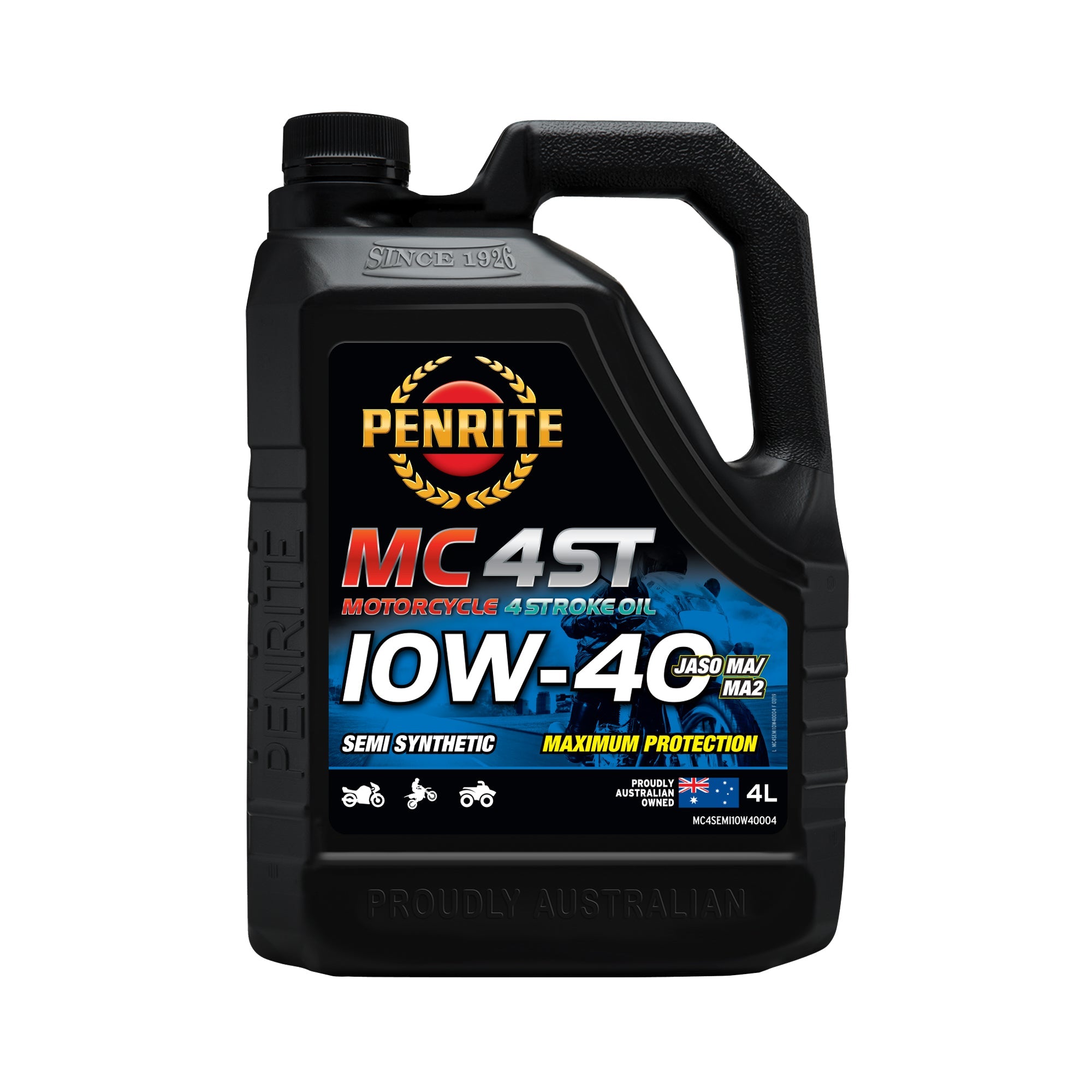 Penrite MC-4ST 10W-40 Semi Synthetic 4 Stroke Oil 4L