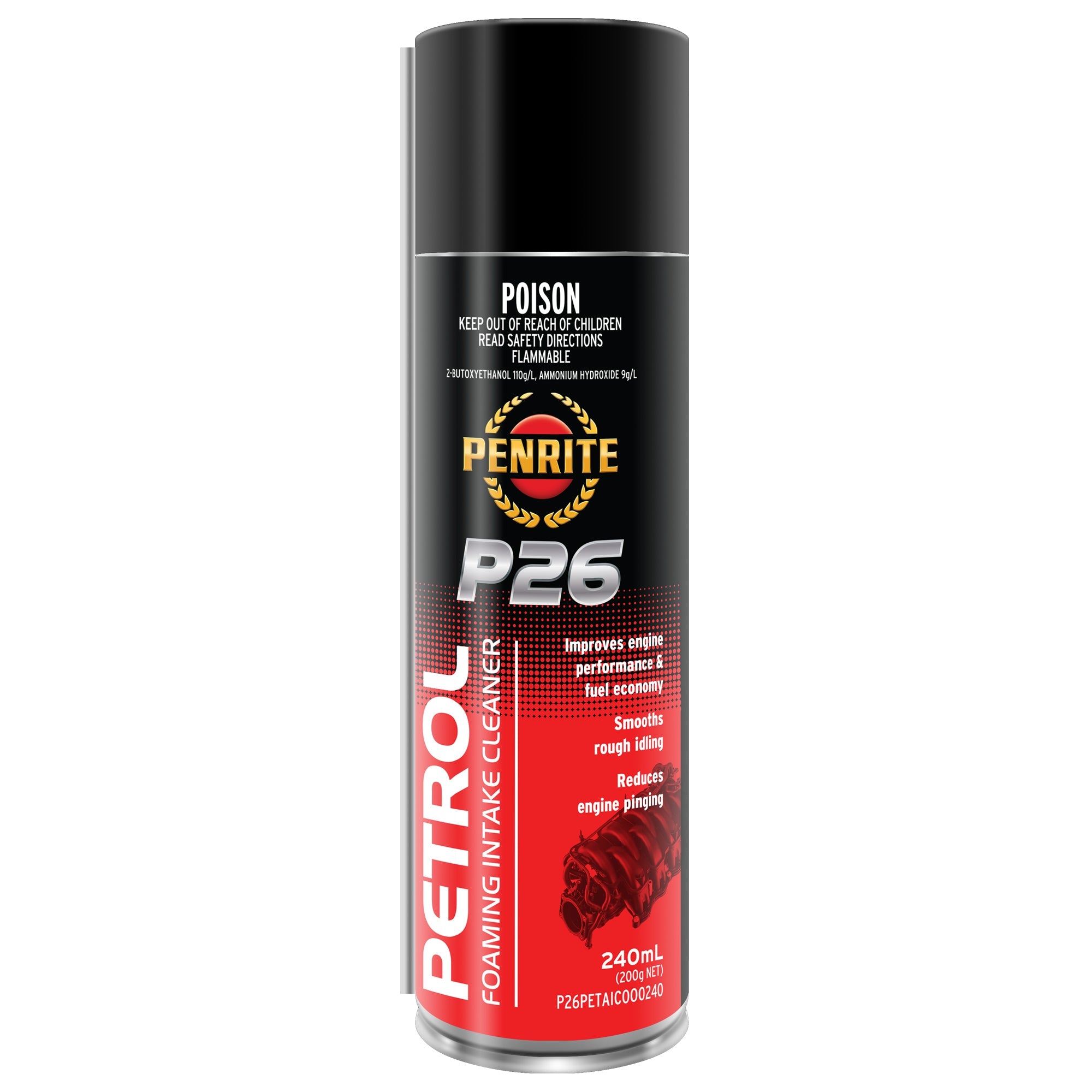 Penrite P26 Petrol Foaming Intake Cleaner 240mL