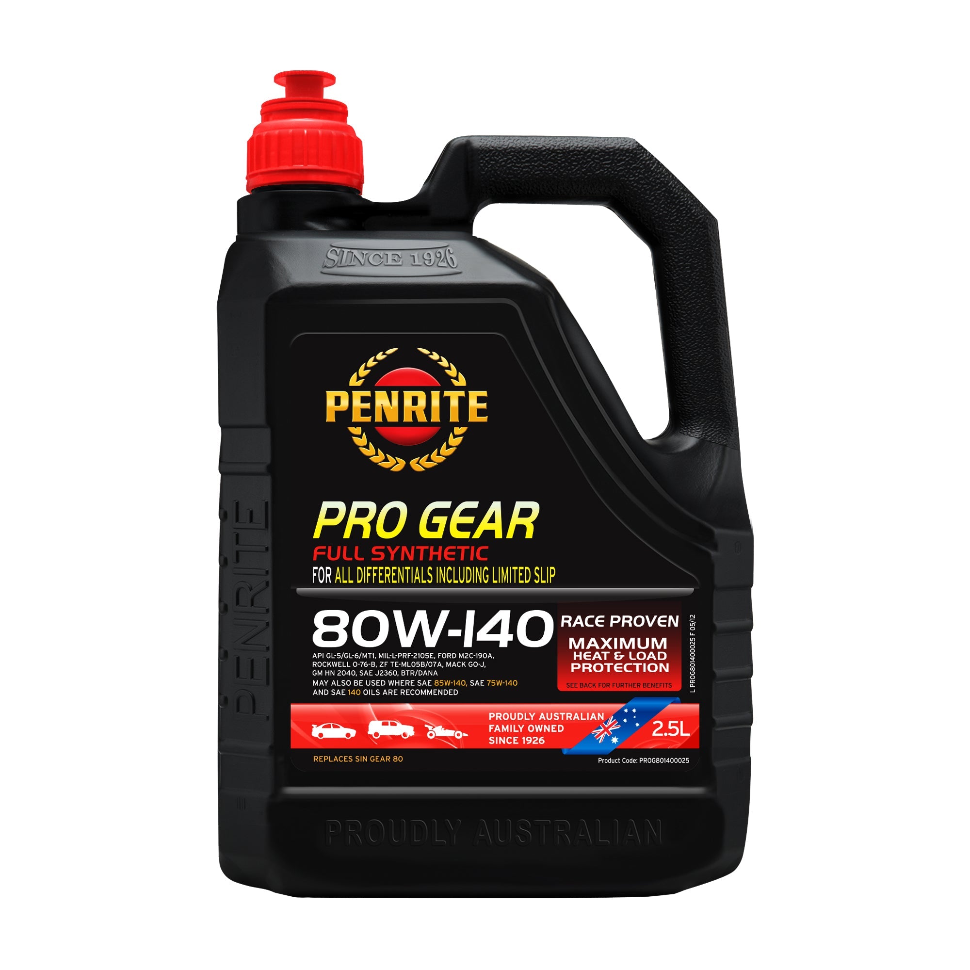 Penrite 80W-140 Premium Full Synthetic Pro Gear Oil 2.5L