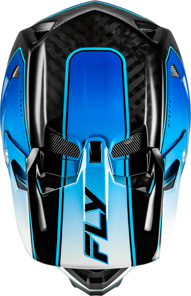 Fly Racing Werx-R MTB/BMX Flow Helmet - Black Carbon/Blue/White