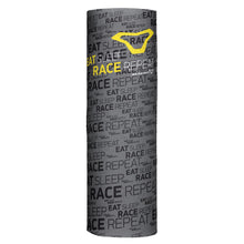 Load image into Gallery viewer, Macna Neck Tube Dark Grey &quot;EAT SLEEP RACE REPEAT&quot;