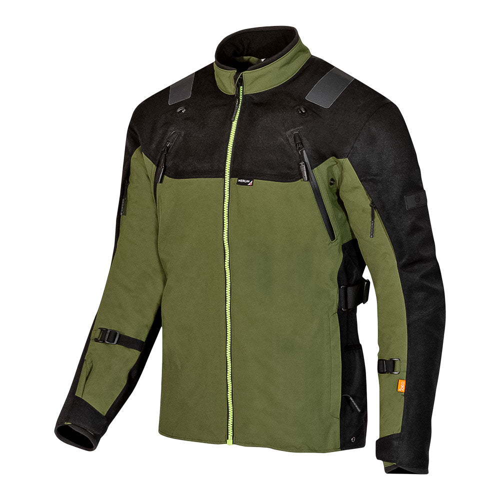 Merlin Navar Laminated D3O Jacket BlackDark Green