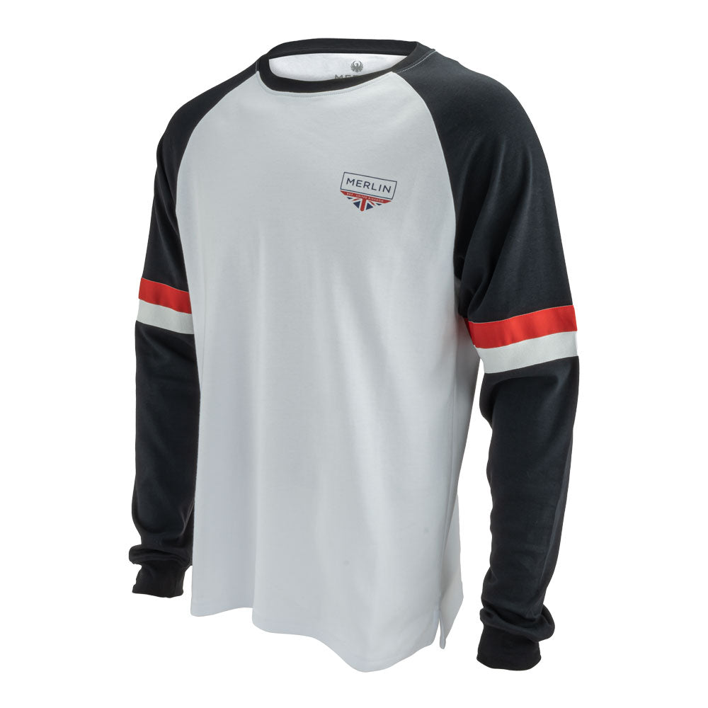 Merlin Durham Long Sleeve T-Shirt White Black