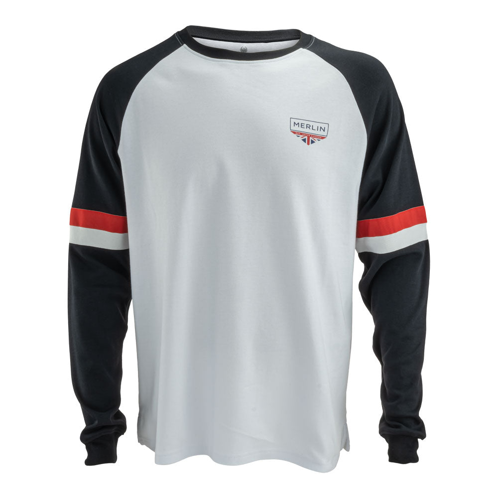 Merlin Durham Long Sleeve T-Shirt White Black