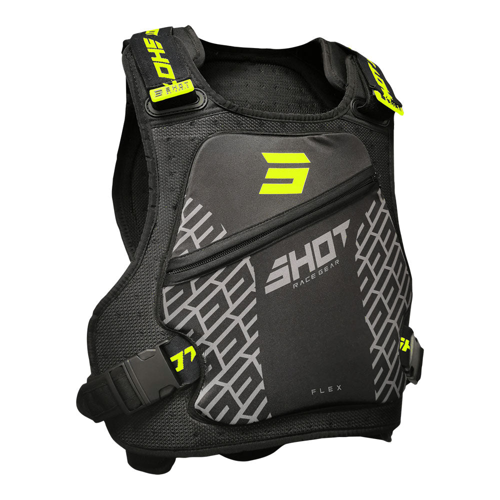 Shot Flex Kid Chest Protector Black/Yellow/Medium