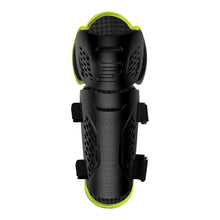 Load image into Gallery viewer, Shot Kids Optimal 2.0 Kids Knee Guards Black/Neon Yellow