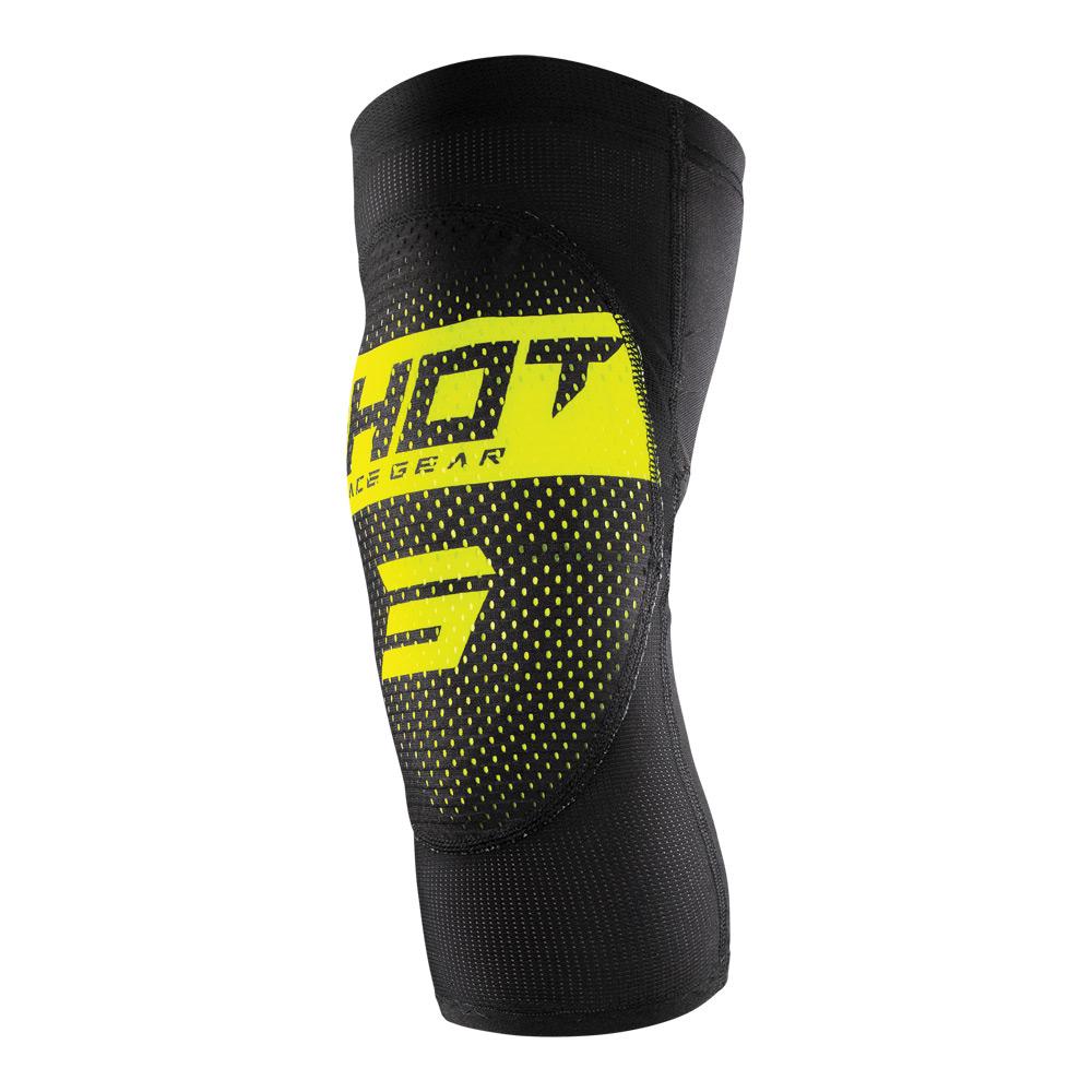 Shot-Airlight-Kid-Knee-Guards-Black/Neon-Yellow