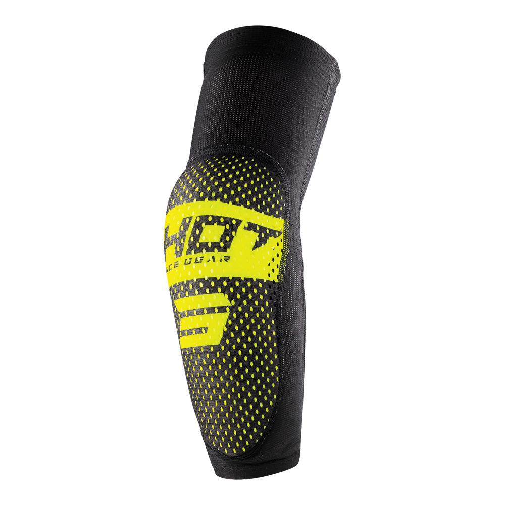 Shot-Airlight-Kid-Elbow-Guards-Black/Neon-Yellow