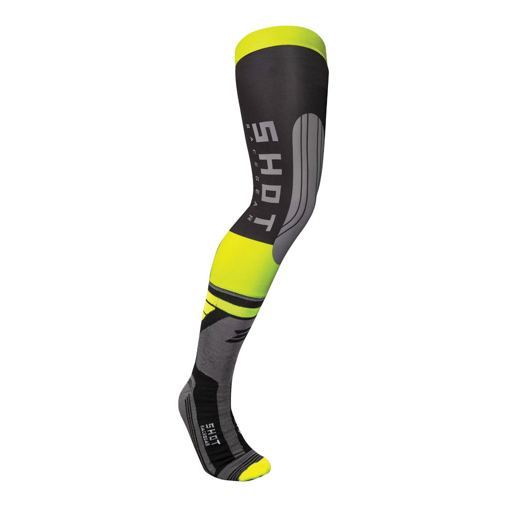 Shot Interceptor Knee Brace Socks Neon Yellow