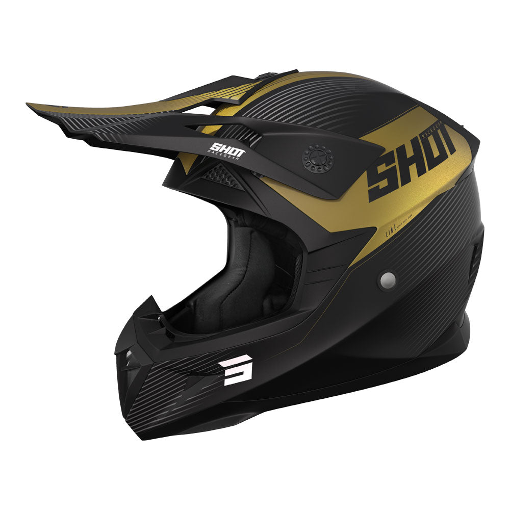 Shot Pulse Line Helmet Gold Matt