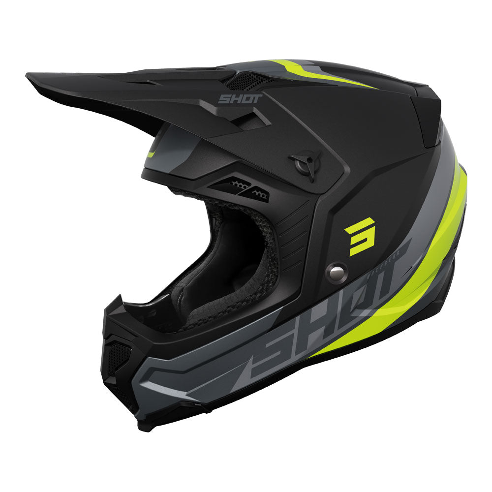 Shot Core Helmet Custom Black/Neon Yellow MIPS